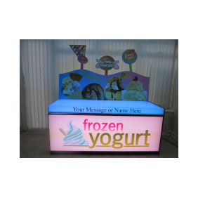hire a stunning frozen yogurtb bar for party