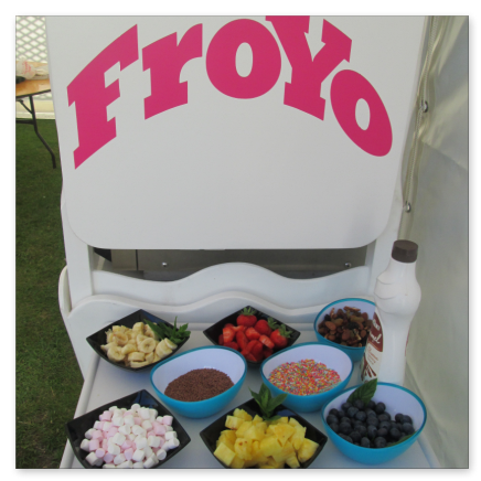 rent a soft serve yogurt stand for trade show