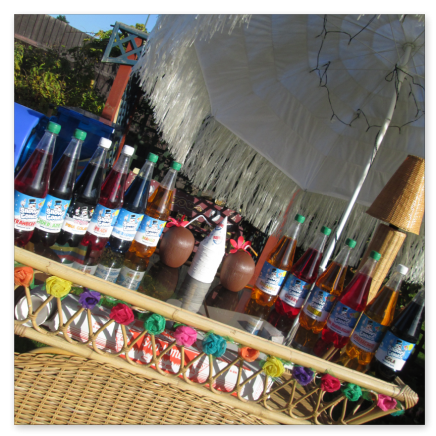 tiki bar hire for a garden party