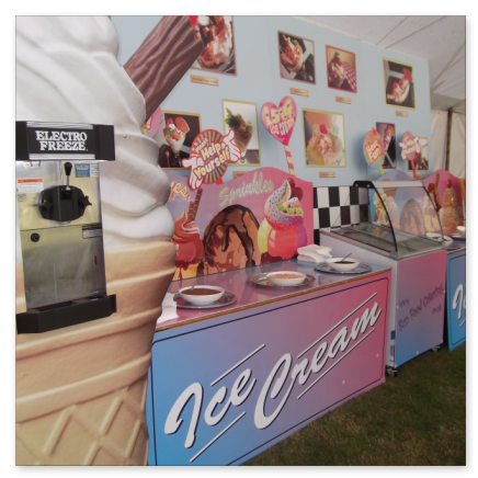 self serve ice cream factory hire