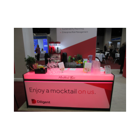 promotional stand for conference event