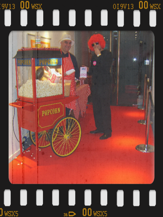 popcorn machine hire for cinema showing