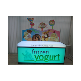 hire a company to provide catering services of an attended frozen yogurt bar for exhibition trade stand