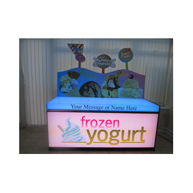 hire a stunning frozen yogurtb bar for party