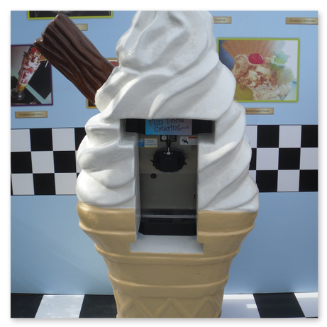 we require for our corporate hospitality unit a very visual ice cream machine and counter. rent a soft serve soft serve ice cream station for company function