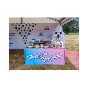 catering company required for frozen yogurt services for company event